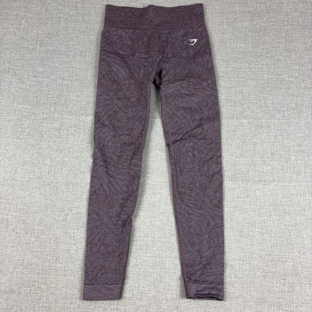 Gymshark Adapt Animal Seamless Leggings Womens XS Purple High Rise Seamless Yoga